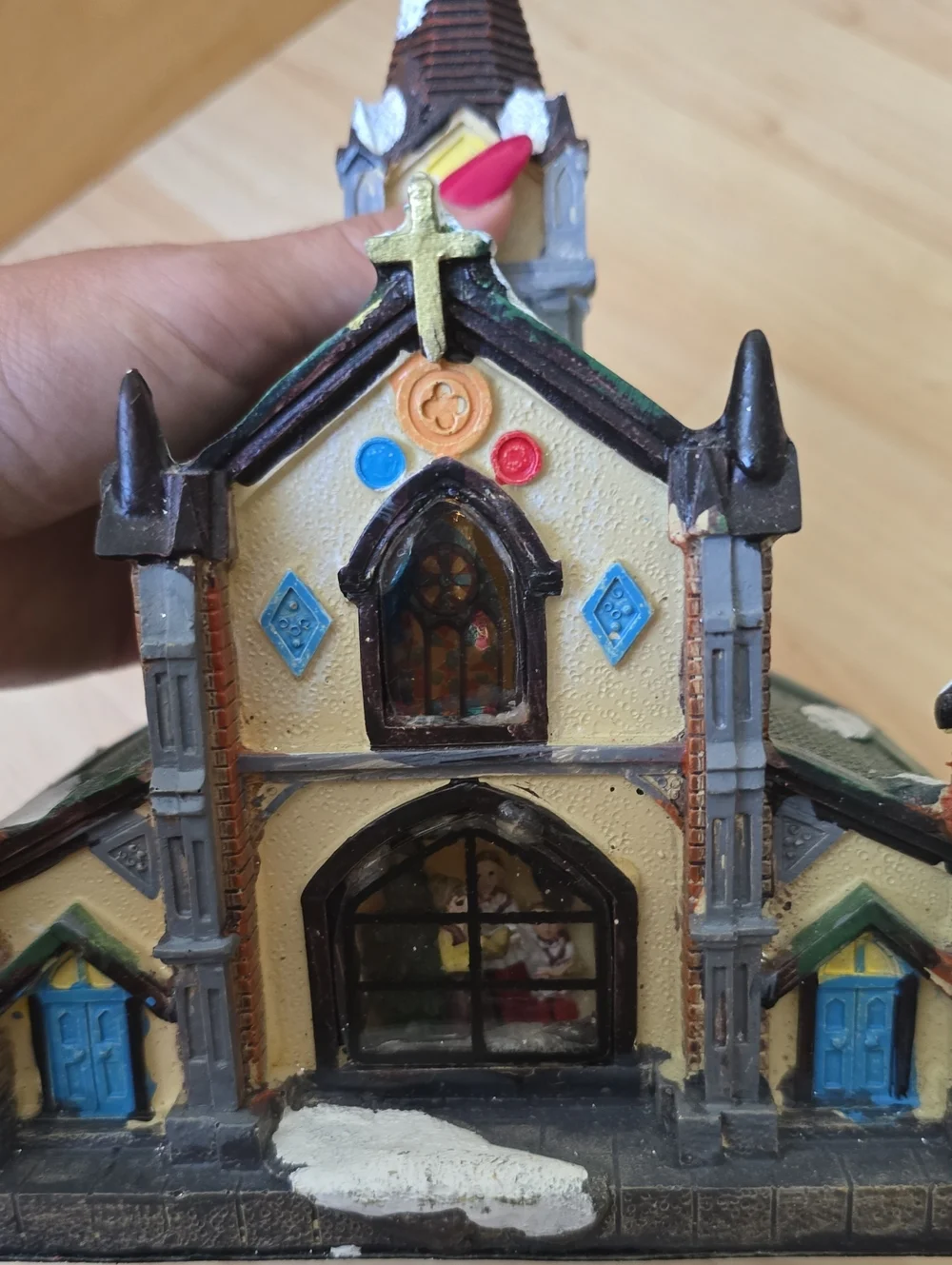 Holiday Time Village Church With Light Christmas Decoration 8